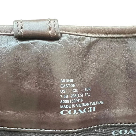 Coach Women’s Easton Brown Leather Riding Boot Size US 7.5 - Picture 9 of 15